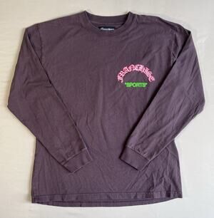 Franchise “Sports” Men’s Graphic Logo Long Sleeve Crew Neck T-Shirt Size L